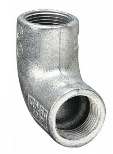 Codo para tubería con rosca de 3/4