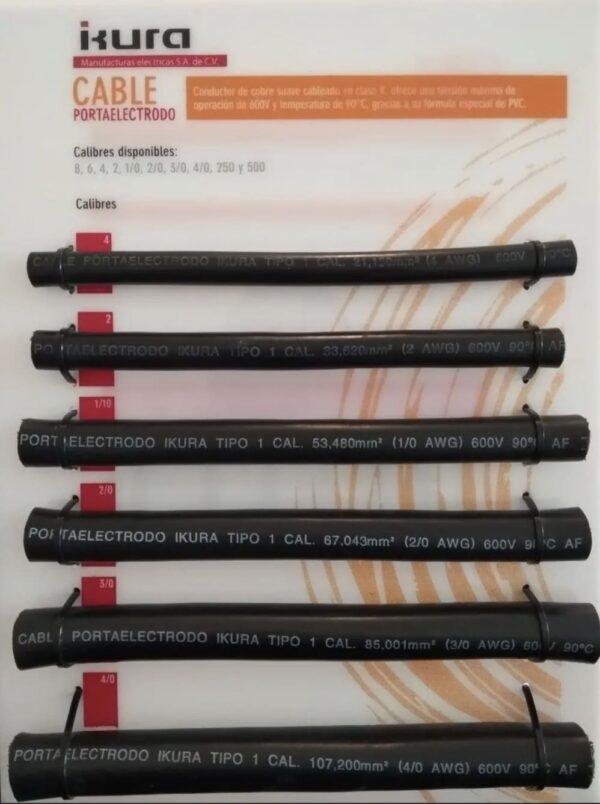 Cable Portaelectrodo CALIBRE 250 KCM  AWG 90C MARCA IKURA P/MTS